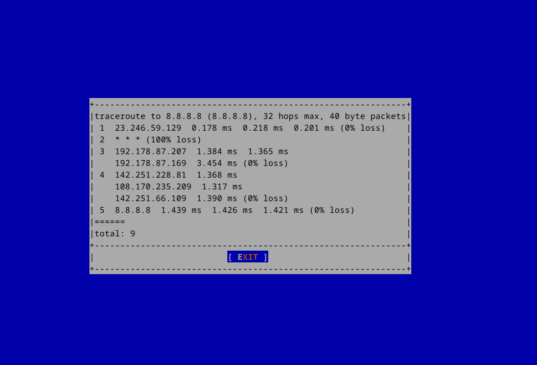 Running ping and traceroute commands from the console on an OCA ...